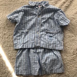 Dis a la Lune Light Blue & White Check Pajama Set